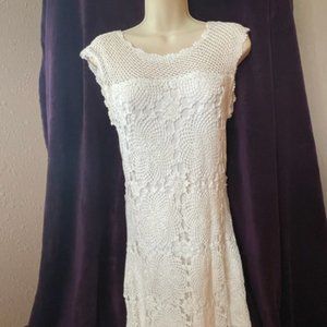 TRINA TURK CROCHET WHITE DRESS